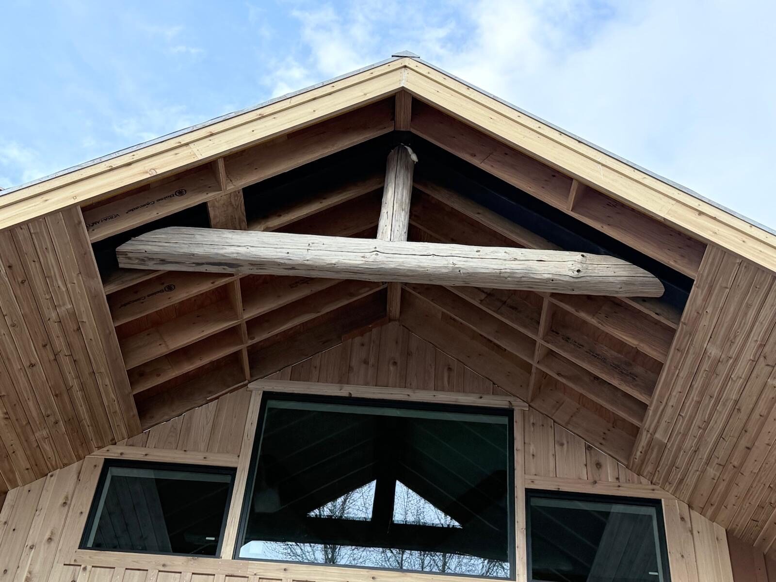 Custom timber gable detail